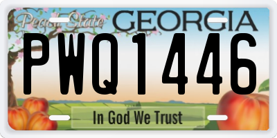GA license plate PWQ1446