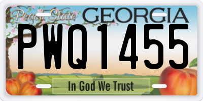 GA license plate PWQ1455