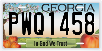 GA license plate PWQ1458