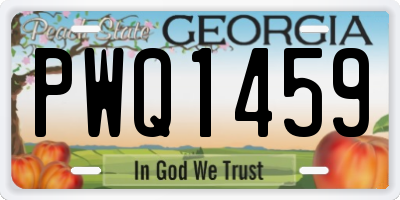 GA license plate PWQ1459