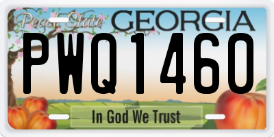 GA license plate PWQ1460