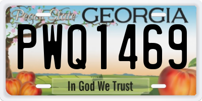GA license plate PWQ1469