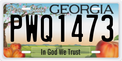 GA license plate PWQ1473