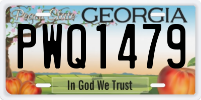 GA license plate PWQ1479