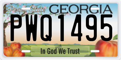 GA license plate PWQ1495