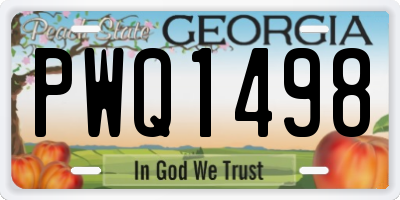 GA license plate PWQ1498