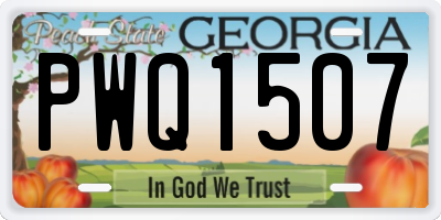 GA license plate PWQ1507