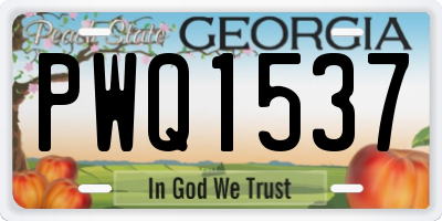 GA license plate PWQ1537