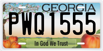 GA license plate PWQ1555