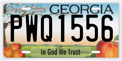 GA license plate PWQ1556