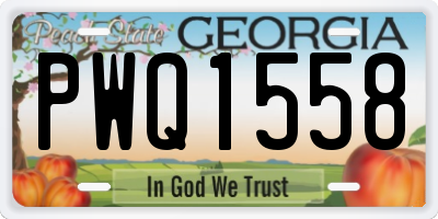 GA license plate PWQ1558