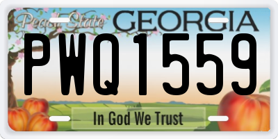 GA license plate PWQ1559