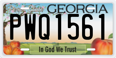 GA license plate PWQ1561