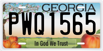 GA license plate PWQ1565