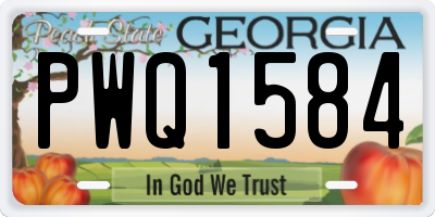 GA license plate PWQ1584