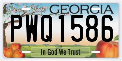 GA license plate PWQ1586