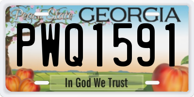 GA license plate PWQ1591
