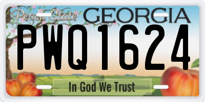 GA license plate PWQ1624