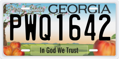 GA license plate PWQ1642