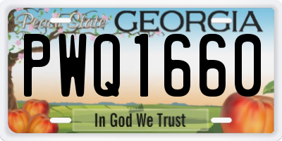 GA license plate PWQ1660