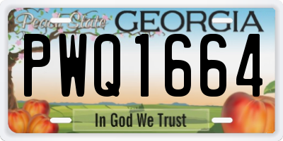 GA license plate PWQ1664