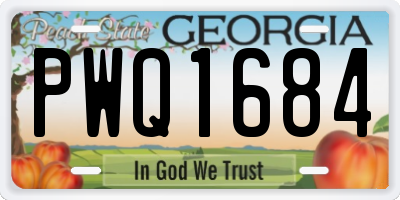 GA license plate PWQ1684
