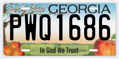 GA license plate PWQ1686