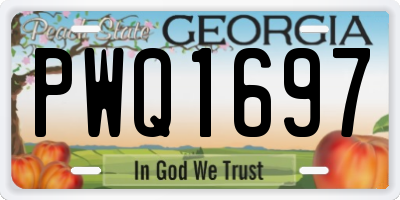 GA license plate PWQ1697