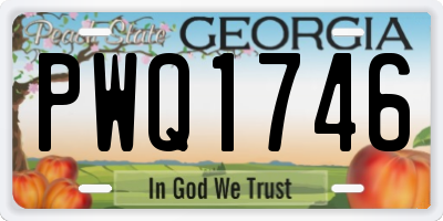 GA license plate PWQ1746