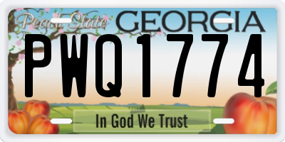 GA license plate PWQ1774