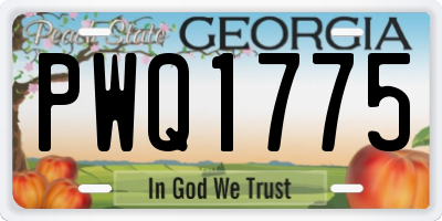 GA license plate PWQ1775