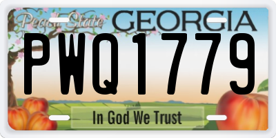 GA license plate PWQ1779