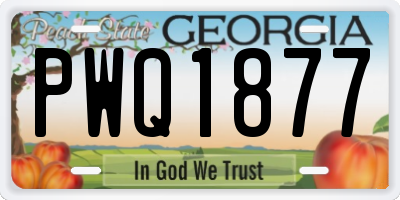 GA license plate PWQ1877