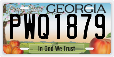 GA license plate PWQ1879