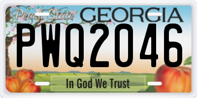 GA license plate PWQ2046