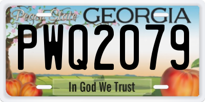 GA license plate PWQ2079
