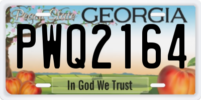 GA license plate PWQ2164