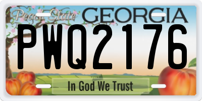 GA license plate PWQ2176