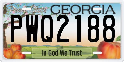 GA license plate PWQ2188