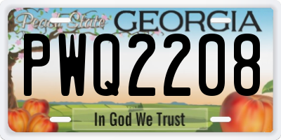 GA license plate PWQ2208