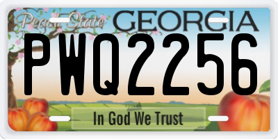 GA license plate PWQ2256