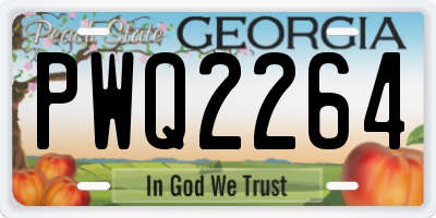 GA license plate PWQ2264