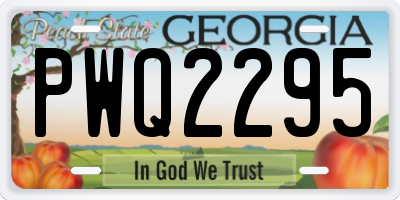 GA license plate PWQ2295
