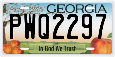 GA license plate PWQ2297