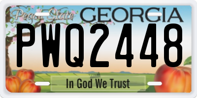 GA license plate PWQ2448