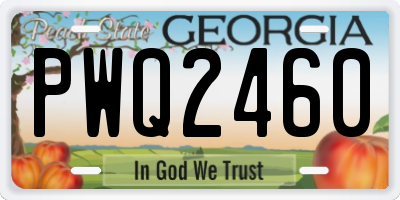 GA license plate PWQ2460