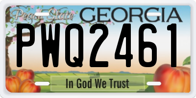 GA license plate PWQ2461