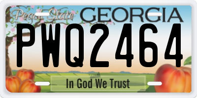 GA license plate PWQ2464