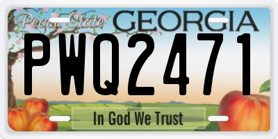GA license plate PWQ2471