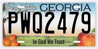 GA license plate PWQ2479